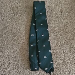 Crewcuts Dark Green Tie with Dog Design